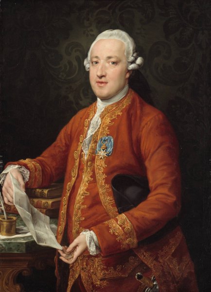 Don Jose Monino y Redondo, Conde de Floridablanca  by Pompeo Batoni - Hand-Painted Oil Painting Reproduction
