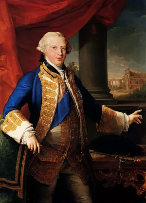 Portrait Of Edward Augustus, Duke Of York 1739-1767 painting by Pompeo Batoni