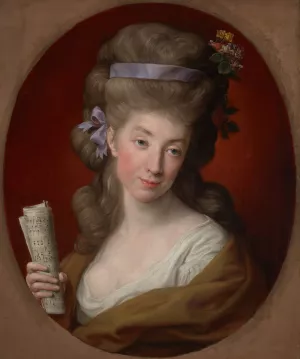 Portrait of Izabela nee Lubomirska, Wife of Ignacy Potocki by Pompeo Batoni Oil Painting