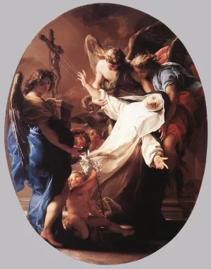 The Ecstasy of St Catherine of Siena by Pompeo Batoni - Oil Painting Reproduction