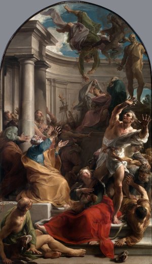 The Fall of Simon Magus by Pompeo Batoni Oil Painting