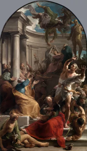 The Fall of Simon Magus by Pompeo Batoni Oil Painting