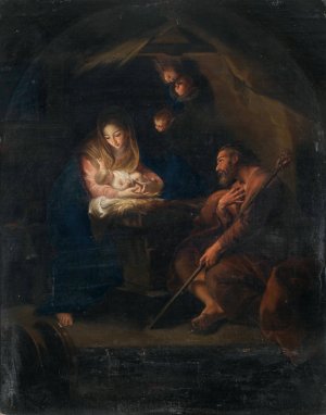 The Holy Family by Pompeo Batoni Oil Painting