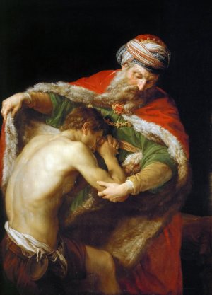 The Return Of The Prodigal Son by Pompeo Batoni Oil Painting
