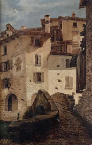 Veduta di Ness by Pompeo Pozzi Oil Painting