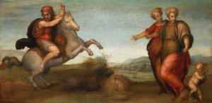 Marcus Curtius Leaping Into The Abyss by Pontormo (Jacopo Carucci) Oil Painting