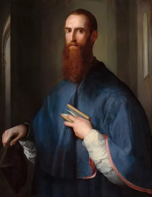Monsignor della Casa by Pontormo (Jacopo Carucci) Oil Painting