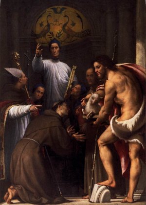 St Lorenzo Giustiniani and Other Saints by Pordenone Oil Painting