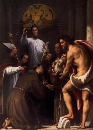 St Lorenzo Giustiniani and Other Saints by Pordenone Oil Painting