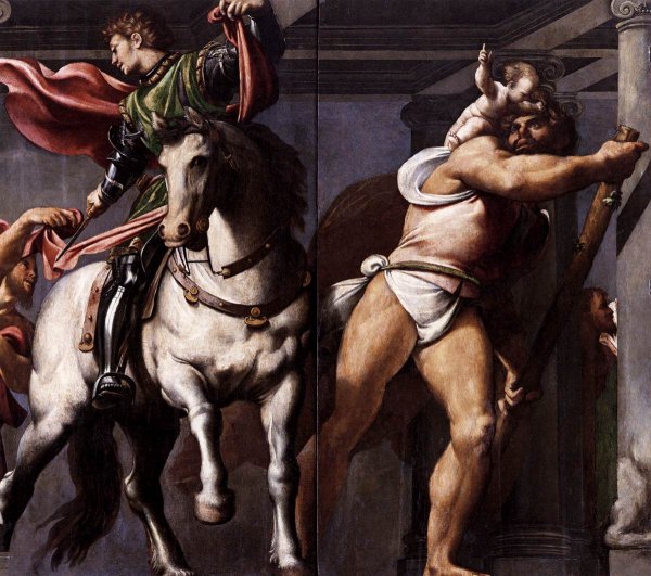 Main Product Photo of St Martin and St Christopher Painting by Pordenone
