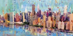 Roosevelt Island Reflection, NY by Porter Hastings Oil Painting