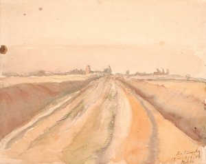 Fra Taarnby by Poul Simon Christiansen Oil Painting