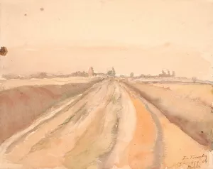 Fra Taarnby by Poul Simon Christiansen Oil Painting