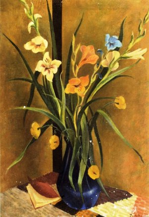 Flowers in a Vase by Preston Dickinson Oil Painting