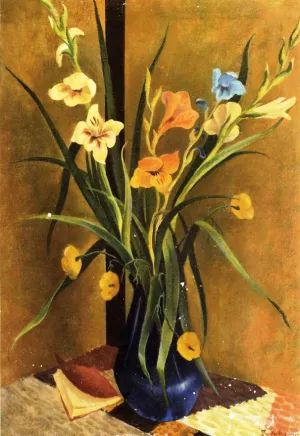 Flowers in a Vase painting by Preston Dickinson
