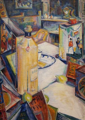 Still Life in Interior by Preston Dickinson Oil Painting