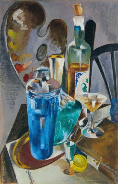 Main Product Photo of The Artist's Table  Painting by Preston Dickinson