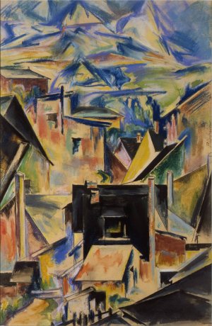The Black House by Preston Dickinson Oil Painting