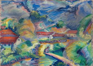 Untitled Landscape by Preston Dickinson Oil Painting