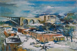 Winter, Harlem River by Preston Dickinson Oil Painting