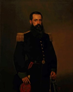 Coronel Alvaro Barros by Prilidiano Pueyrredon Oil Painting