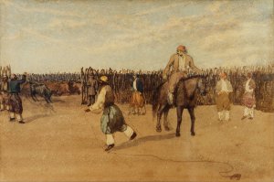 En El Corral by Prilidiano Pueyrredon Oil Painting