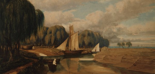 Paisaje  by Prilidiano Pueyrredon - Hand-Painted Oil Painting Reproduction