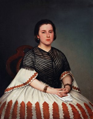 Portrait Of A Young Woman by Prilidiano Pueyrredon Oil Painting