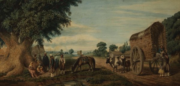 Un domingo en los suburbios de San Isidro  by Prilidiano Pueyrredon - Hand-Painted Oil Painting Reproduction