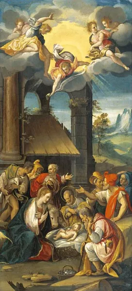 The Adoration of the Shepherds by Prospero Fontana - Oil Painting Reproduction