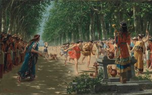 The Heraean Games by Prospero Piatti Oil Painting