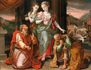 Judith and Holofernes; An Allegory of 'Weibermacht by Pseudo-De Vos Oil Painting
