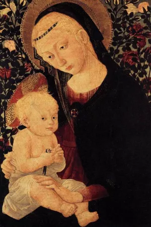 Madonna and Child with a Goldfinch by Pseudo Pier Fiorentino Oil Painting