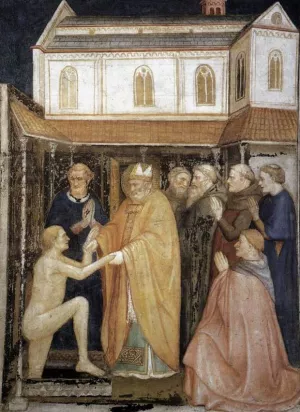 St Stanislas Raises a Body from the Death Oil painting by Puccio Capanna