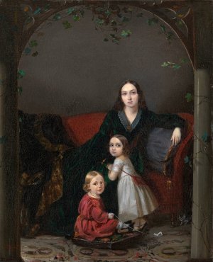 Portrait of Anna Grigorievna Ermolova by Pyotr Zakharov-Chechenets   Oil Painting