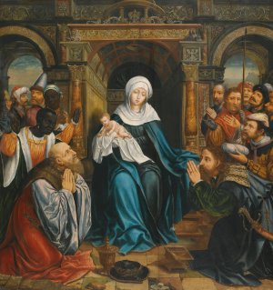 The Adoration Of The Magi by Quentin Massys (Antwerp Follower) Oil Painting