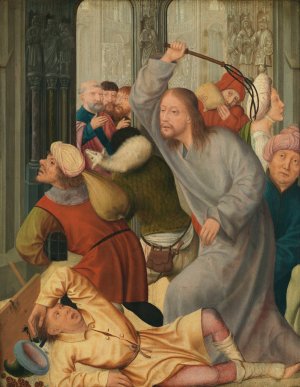 Christ Driving the Money-changers from the Temple by Quentin Massys Oil Painting