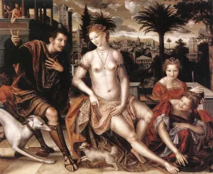 David and Bathsheba Oil painting by Quentin Massys