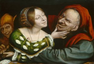 Ill-Matched Lovers by Quentin Massys Oil Painting