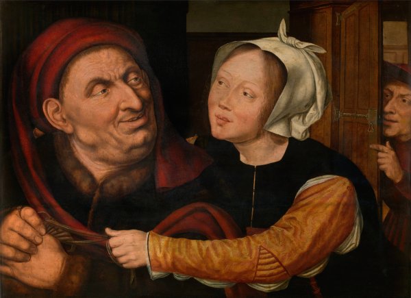 Main Product Photo of Ongelijke geliefden Painting by Quentin Massys