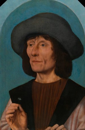 Portrait of a Man with a Pink by Quentin Massys Oil Painting