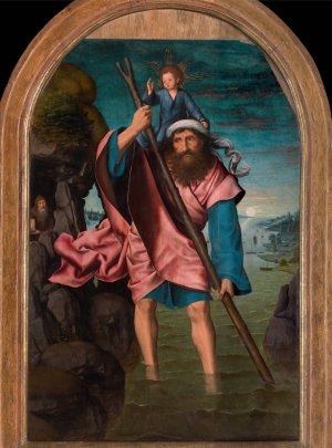 Saint Christopher by Quentin Massys Oil Painting