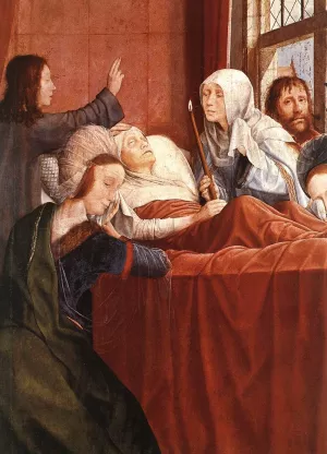 St Anne Altarpiece Right Wing, Detail Oil painting by Quentin Massys