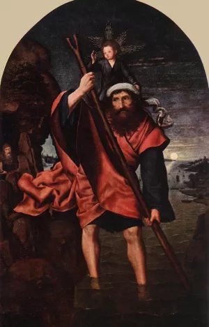St Christopher painting by Quentin Massys