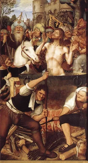 St John Altarpiece Right Wing Oil painting by Quentin Massys
