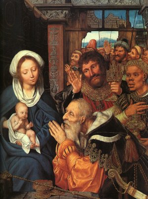 The Adoration of the Magi by Quentin Massys Oil Painting