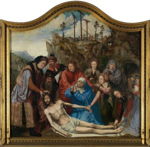 The Lamentation over the Dead Christ by Quentin Massys Oil Painting