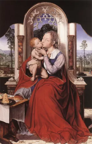 The Virgin Enthroned Oil painting by Quentin Massys