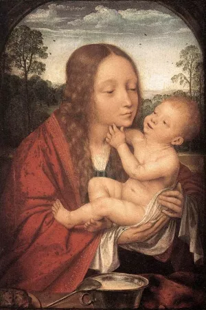 Virgin and Child in a Landscape by Quentin Massys - Oil Painting Reproduction
