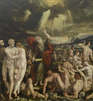 Vision Of The Prophet Ezekiel by Quentin Massys Oil Painting